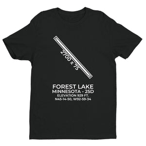 25d forest lake mn t shirt, Black