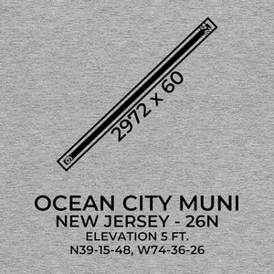26n ocean city nj t shirt, Gray