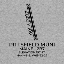 Load image into Gallery viewer, 2b7 pittsfield me t shirt, Gray