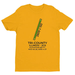 2c6 yates city il t shirt, Yellow