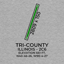 Load image into Gallery viewer, 2c6 yates city il t shirt, Gray