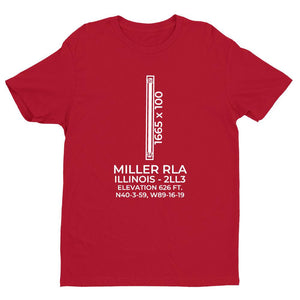 2ll3 lincoln il t shirt, Red