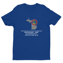 Load image into Gallery viewer, HOFFMAN&#39;S BLACK MOUNTAIN AERODROME outside CHEBOYGAN; MICHIGAN (2M7) T-Shirt