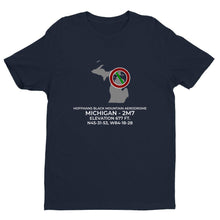 Load image into Gallery viewer, HOFFMAN&#39;S BLACK MOUNTAIN AERODROME outside CHEBOYGAN; MICHIGAN (2M7) T-Shirt