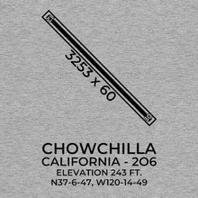 Load image into Gallery viewer, 2o6 chowchilla ca t shirt, Gray