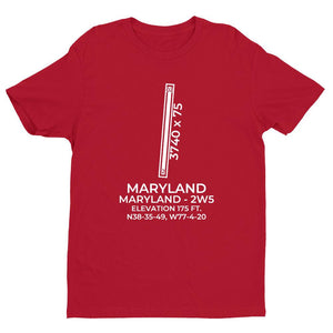 2w5 indian head md t shirt, Red
