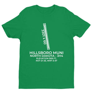 3h4 hillsboro nd t shirt, Green