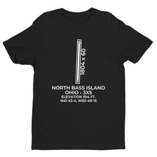 Load image into Gallery viewer, 3x5 north bass island oh t shirt, Black