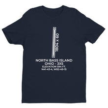 Load image into Gallery viewer, 3x5 north bass island oh t shirt, Navy