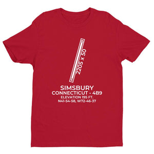 4b9 simsbury ct t shirt, Red