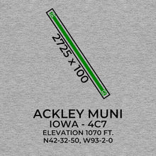 Load image into Gallery viewer, 4c7 ackley ia t shirt, Gray