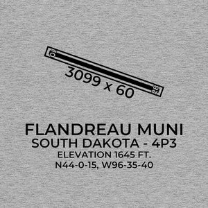 4p3 flandreau sd t shirt, Gray