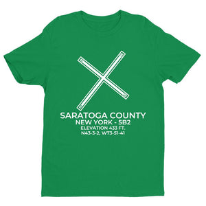 5b2 saratoga springs ny t shirt, Green