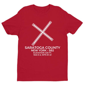 5b2 saratoga springs ny t shirt, Red