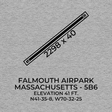 Load image into Gallery viewer, 5b6 falmouth ma t shirt, Gray