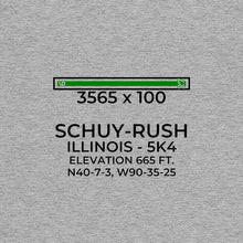 Load image into Gallery viewer, 5k4 rushville il t shirt, Gray
