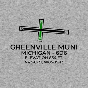 6d6 greenville mi t shirt, Gray