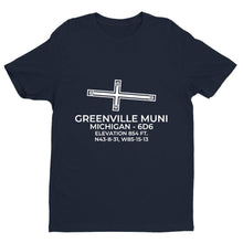 Load image into Gallery viewer, 6d6 greenville mi t shirt, Navy
