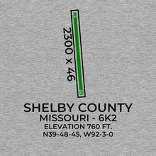 Load image into Gallery viewer, 6k2 shelbyville mo t shirt, Gray