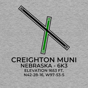 6k3 creighton ne t shirt, Gray