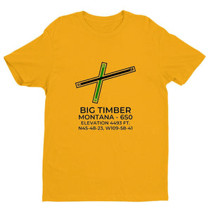 6s0 big timber mt t shirt, Yellow