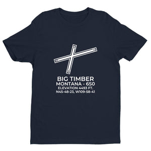 6s0 big timber mt t shirt, Navy
