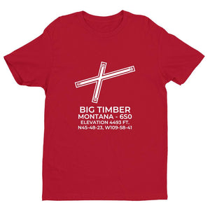 6s0 big timber mt t shirt, Red