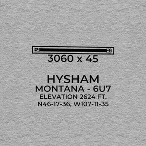 6u7 hysham mt t shirt, Gray