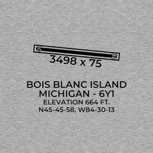 6y1 bois blanc island mi t shirt, Gray