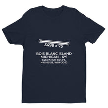 Load image into Gallery viewer, 6y1 bois blanc island mi t shirt, Navy