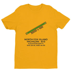 6y3 north fox island mi t shirt, Yellow