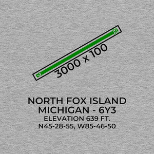 6y3 north fox island mi t shirt, Gray
