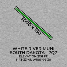 Load image into Gallery viewer, 7q7 white river sd t shirt, Gray