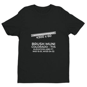 7v5 brush co t shirt, Black