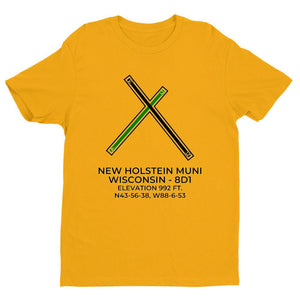 8d1 new holstein wi t shirt, Yellow