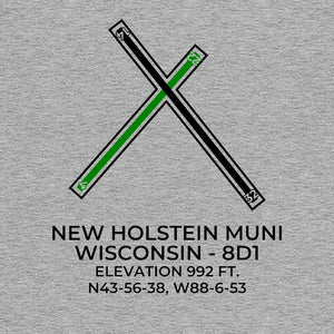 8d1 new holstein wi t shirt, Gray