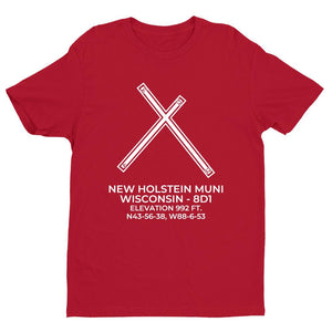 8d1 new holstein wi t shirt, Red