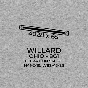 8g1 willard oh t shirt, Gray