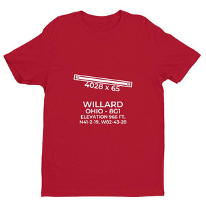 8g1 willard oh t shirt, Red