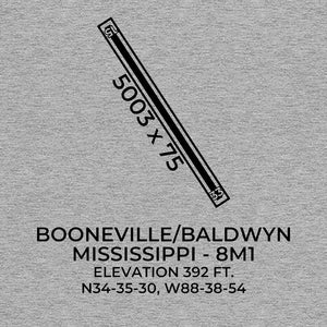 8m1 booneville baldwyn ms t shirt, Gray