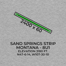 Load image into Gallery viewer, 8u1 sand springs mt t shirt, Gray