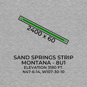 8u1 sand springs mt t shirt, Gray