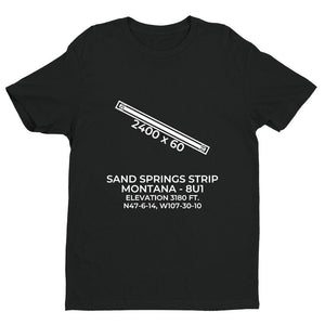 8u1 sand springs mt t shirt, Black