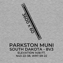 Load image into Gallery viewer, 8v3 parkston sd t shirt, Gray