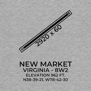 8w2 new market va t shirt, Gray