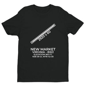 8w2 new market va t shirt, Black
