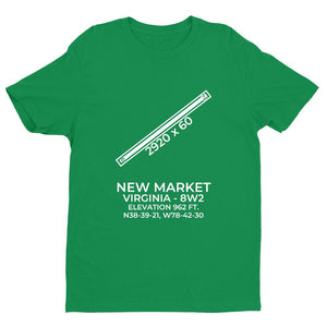 8w2 new market va t shirt, Green