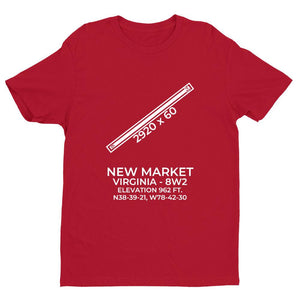 8w2 new market va t shirt, Red
