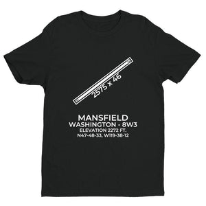 8w3 mansfield wa t shirt, Black