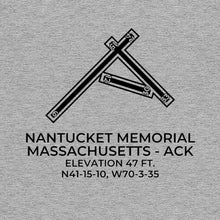 Load image into Gallery viewer, ack nantucket ma t shirt, Gray